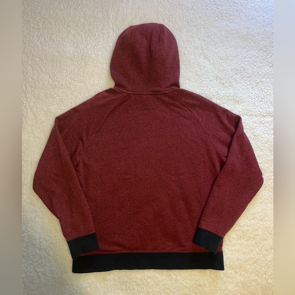 Nike French Terry Hoodie Shoebox Pullover Red Black Men's XL - Picture 2 of 5